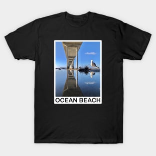 Ocean Beach Pier White T-Shirt